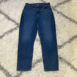 American Eagle Stretch Mom Jeans in Classic Blue